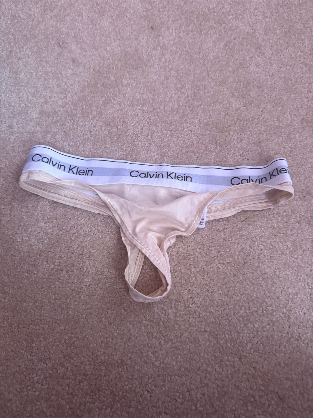 Calvin Klein Beige Logo Thong